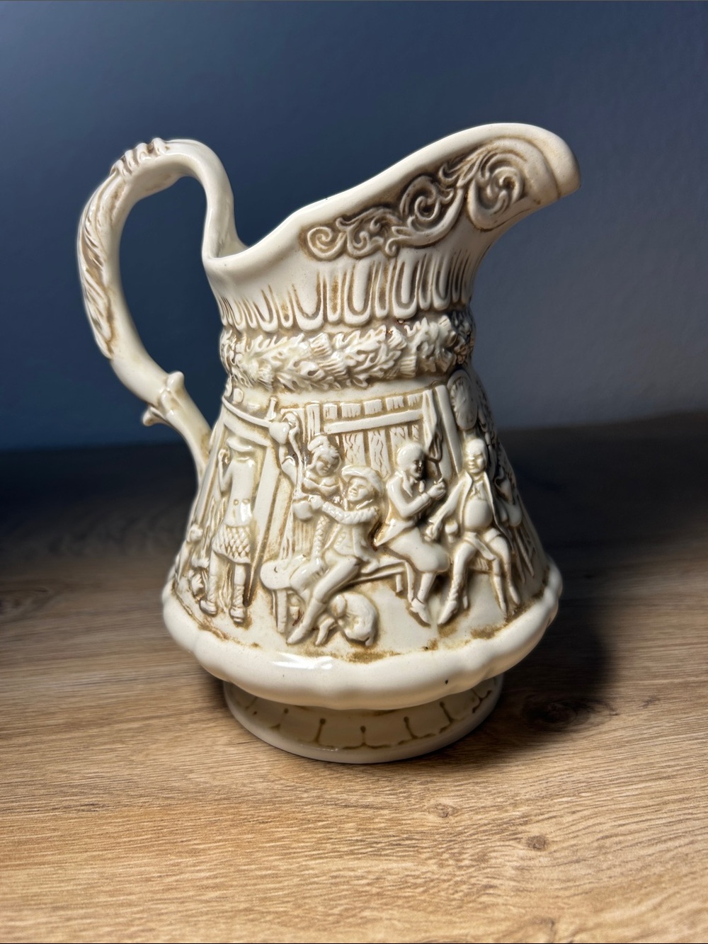 Vintage Pitcher - Victorian Tavern Scene Art